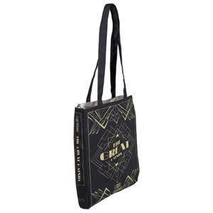 The Great Gatsby Bag, Book Tote Bag, Art Deco Bag, Librarian Bag, Black Tote Bag, Beach Tote Bag, Laptop Bag, Book Purse Bag, Shopping Bag image 6