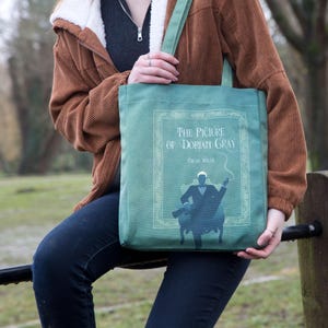 The Picture of Dorian Gray Bag, Book Tote Bag, Gifts for Teachers, Oscar Wilde Book Handbag,  Bookish Gifts for Her, Literary Shoulder Bag
