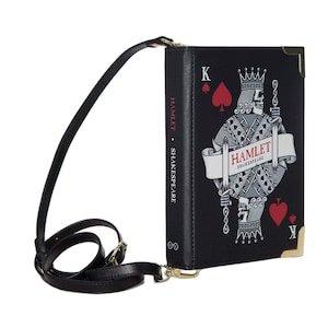 Bolso de mano con diseño de Hamlet, cartera con diseño de libros, regalo para amantes de los libros de Shakespeare, regalos de graduación para profesores, bolso de mano literario, cartera con diseño de libros, Dark Academia