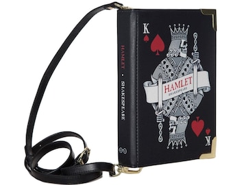 Bolsa para livros Hamlet, Bolsa para livros, Presente para amantes de Shakespeare, Presentes de formatura para professores, Bolsa literária, Bolsa de mão para livros, Dark Academia