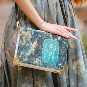 Lokaler EU-Versand - Shakespeare Taschen, Muttertags Geschenk, Ein Sommernachtstraum Taschenbuch Geldbörse, Buch Liebhaber Geschenk, Literatur Handtasche