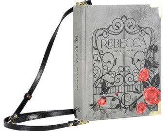 Rebecca Book Purse, Daphne du Maurier Gifts, Horror Book Bag, Graduation Gifts For Teachers, Book Handbag, Book Lover Gifts, Whimsigoth Bag