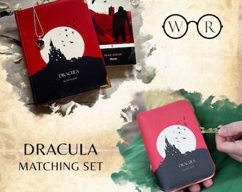 Dracula Book Purse Bag And Book Wallet Set, Purses And Bags, Graduation Gifts For Her, Whimsigoth Handbag, Book Crossbody Bag, Gothic Wallet