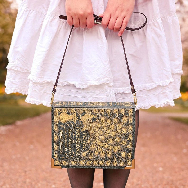 Book Lover Gift, Pride and Prejudice Book Bag, Jane Austen Book Purse, Literary Gifts, Book Clutch, Book Crossbody Bag, Mothers Day Gift image 2