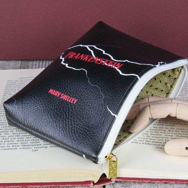 Frankenstein Book Wallet, Coin Pouch, Bookish Gifts, Dark Academia, Reading Pouch, Gift For Her Friend, Change Purse, Make Up Bag, Gift