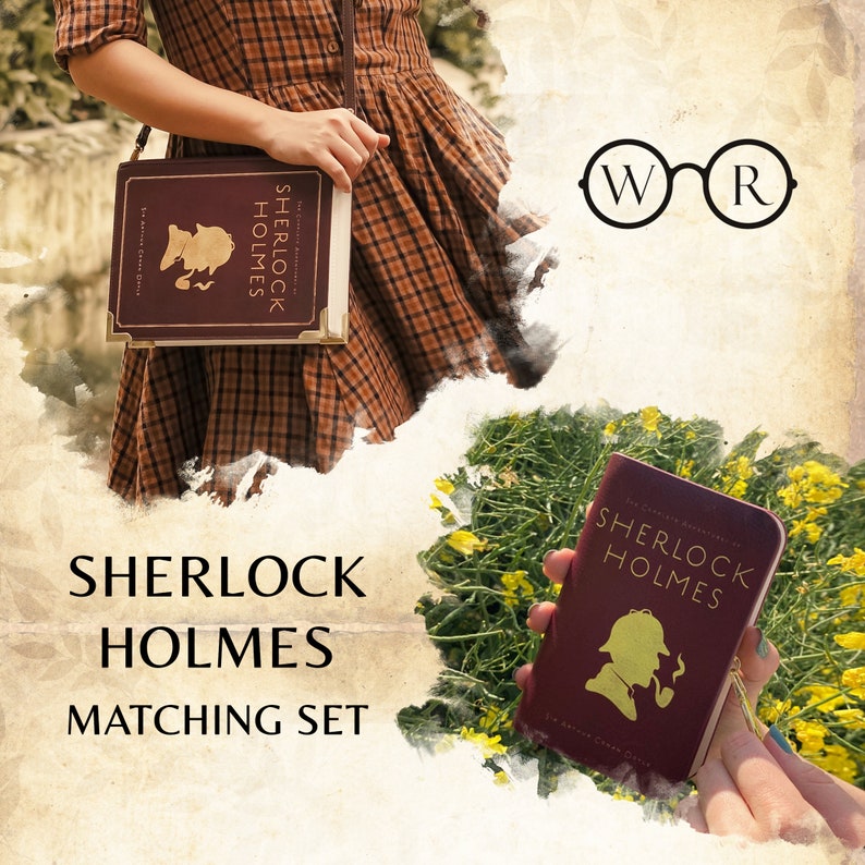 Sherlock Holmes Set Of Book Bag And Zipper Wallet Detective image 1