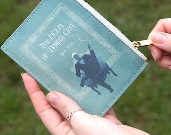 Local EU shipping - Elegant Picture of Dorian Gray Coin Purse, Oscar Wilde Book Lovers Gift, Dark Academia Vegan Leather Cosmetics Pouch