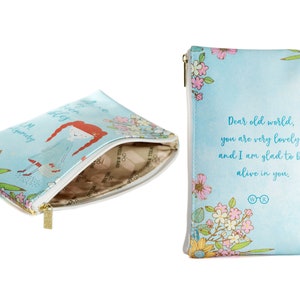 Anne of Green Gables Beutel, Geldbörse, Brautjungfern-Buchtasche, Kinder-Portemonnaie, Schreibwaren-Beutel, Reißverschluss-Beutel, Kosmetikbeutel, Mini-Geldbörse