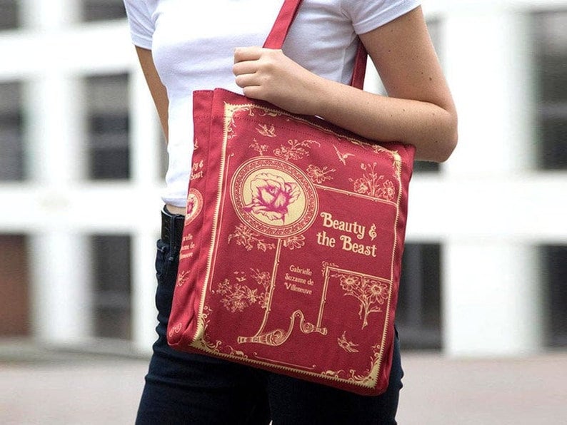 Beauty and the Beast Tote Bag Book Tote Bag Christmas Gift 