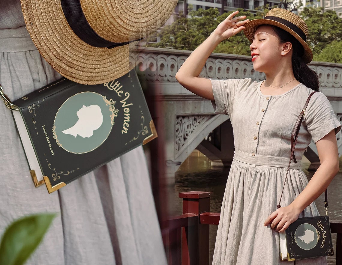 Little Women Book Bag, Book Handbag, Unique Gift For Mom,  Literary Cocktail Clutch, Light Academia, Anniversary Gift For Women, Book Purse