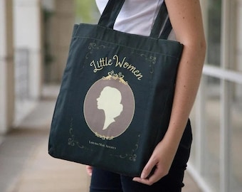 Little Women Book Tote Bag, Bookish Tote Bag, Literature Handbag, Louisa May Alcott, Book Purse, Bookish Gift, Literary Bag - US Shipping