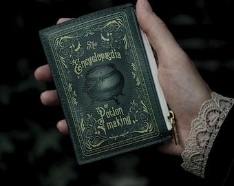The Encyclopedia of Potion Making Book Coin Purse, Mini Fantasy Wallet, Witchy Pouch, Accessory Gift, Romantasy Book Pouch, Bookish Merch