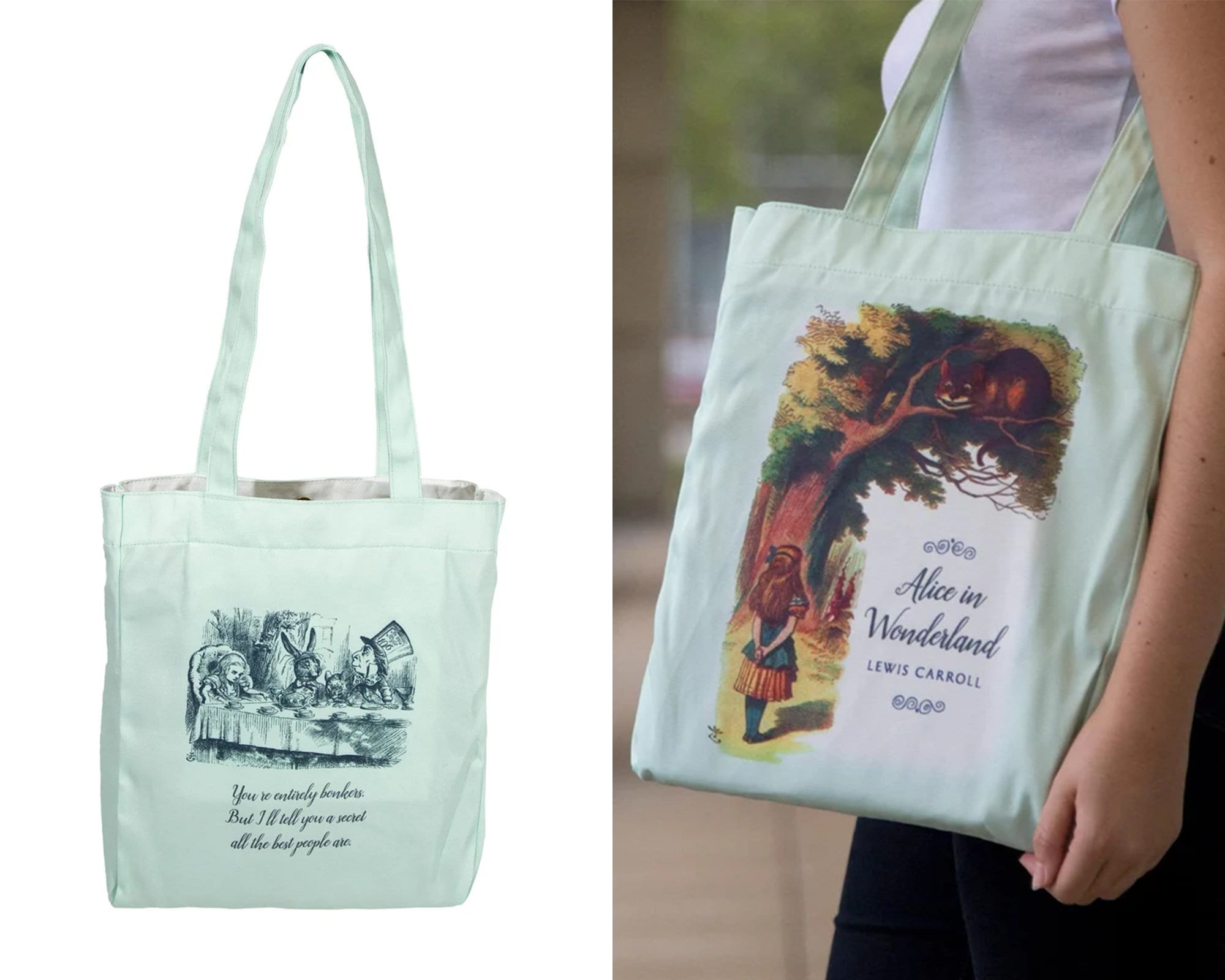 Alice in Wonderland Bag, Literary Tote Bag, Beach Bag, Kids Book