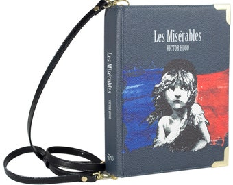 Les Miserables Book Purse, Whimsigoth Book Handbag, Victor Hugo Fan Gift, Book Clutch, Best Gifts For Her, Gothic Book Shaped Crossbody Bag