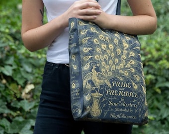 Pride and Prejudice Tote Bag, Unique Gift For Mom, Jane Austen Gifts, Spring Style, Bookish Gifts, Book Lover Gift, Literary Tote, Grandma