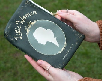 Portemonnee kleine vrouw, boekenportemonnee, cadeaus boekenliefhebber, portemonnee boeken, portemonnee dichter tijdperk, etui, jubileumcadeau voor haar, Victoriaans etui