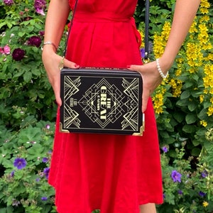 Bolso de mano con diseño de El Gran Gatsby, estilo primaveral, bandolera con diseño de libro, regalos para amantes de la lectura, regalo de F. Scott Fitzgerald, mochila, aniversario