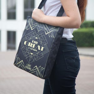 Bolso El Gran Gatsby, bolso de mano con forma de libro, bolso Art Decó, bolso de bibliotecario, bolso de mano negro, bolso de mano para playa, bolso para portátil, bolso tipo cartera con forma de libro, bolso de compras