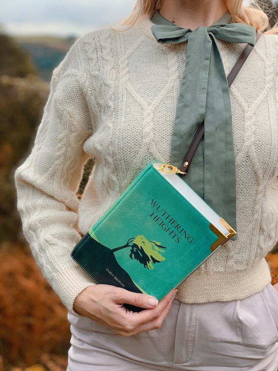 Wuthering Heights Book Bag, Gift For Mum, Book Clutch Bag, Book Purse, Graduation Gift, Book Clutch, Book Lover Gift, Book Handbag, Bronte