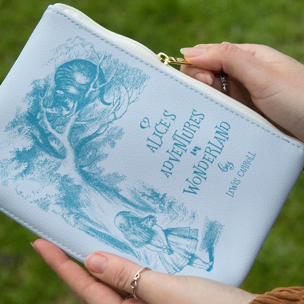 Alice In Wonderland Wallet, Book Coin Purse, Book Make Up Bag, Bookish Pencil Case, Literary Pouch, Lewis Carroll, Passport Holder, Gift