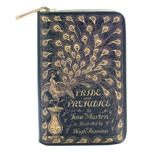 Jane Austen Gifts, Book Wallet Pride and Prejudice, Mothers Day Gift For Her, Book Lover Gift, Zip Around Wallet, Bookish Merch, Victorian