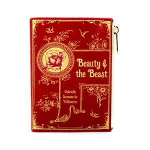Beauty And The Beast Book Wallet, Book Coin Purse, Mothers Day Gift For Her, Book Lover Gift, Book Card Holder,Zipper Coin Pouch,Mini Wallet 画像 1