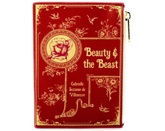 Beauty And The Beast Book Wallet, Book Coin Purse, Mothers Day Gift For Her, Book Lover Gift, Book Card Holder,Zipper Coin Pouch,Mini Wallet