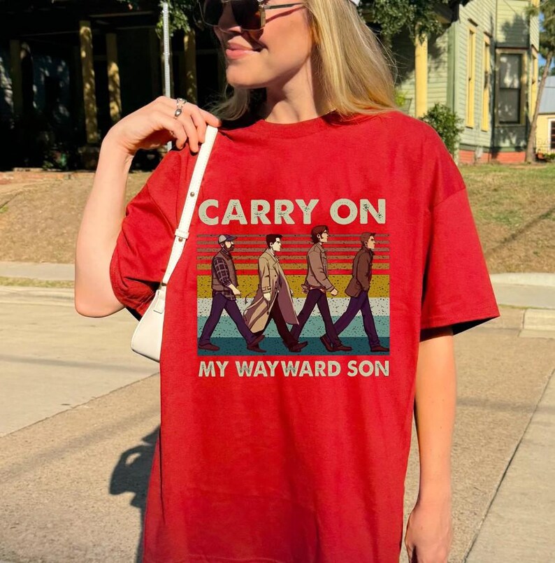 Vintage Carry on My Wayward Son Unisex Shirts, Supernatural Dean