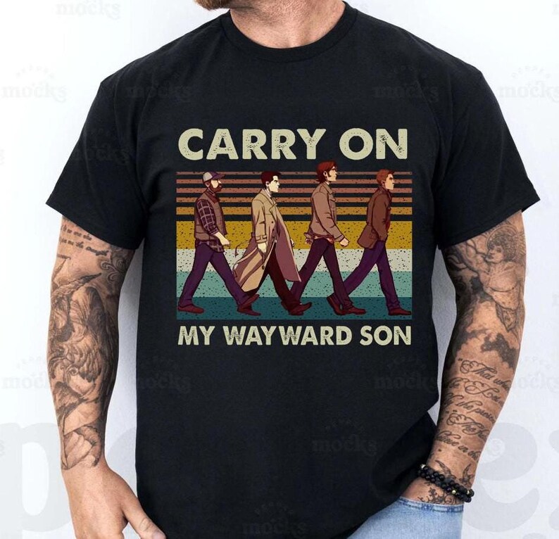 Vintage Carry on My Wayward Son Unisex Shirts, Supernatural Dean