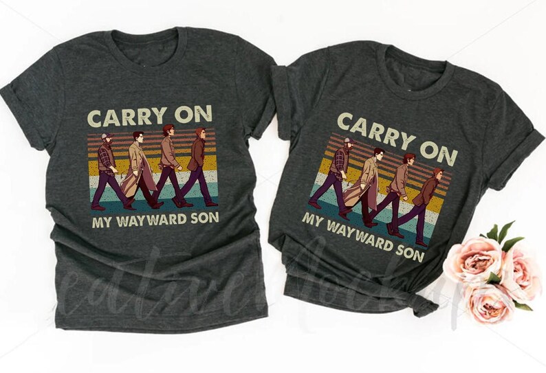 Vintage Carry on My Wayward Son Unisex Shirts, Supernatural Dean