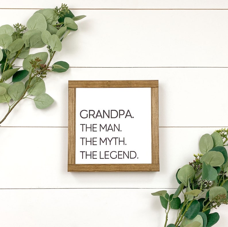 Dad Grandpa Personalized Gift Dad Grandpa Personalized Sign Gift For Dad Personalized Dad The Man The Myth The Legend Sign