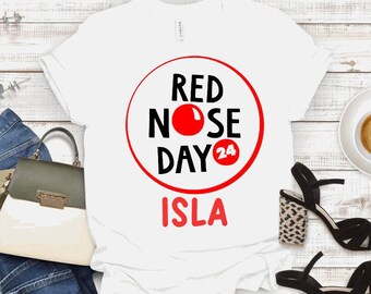 Personalised Red Nose Day 2024 t-shirt