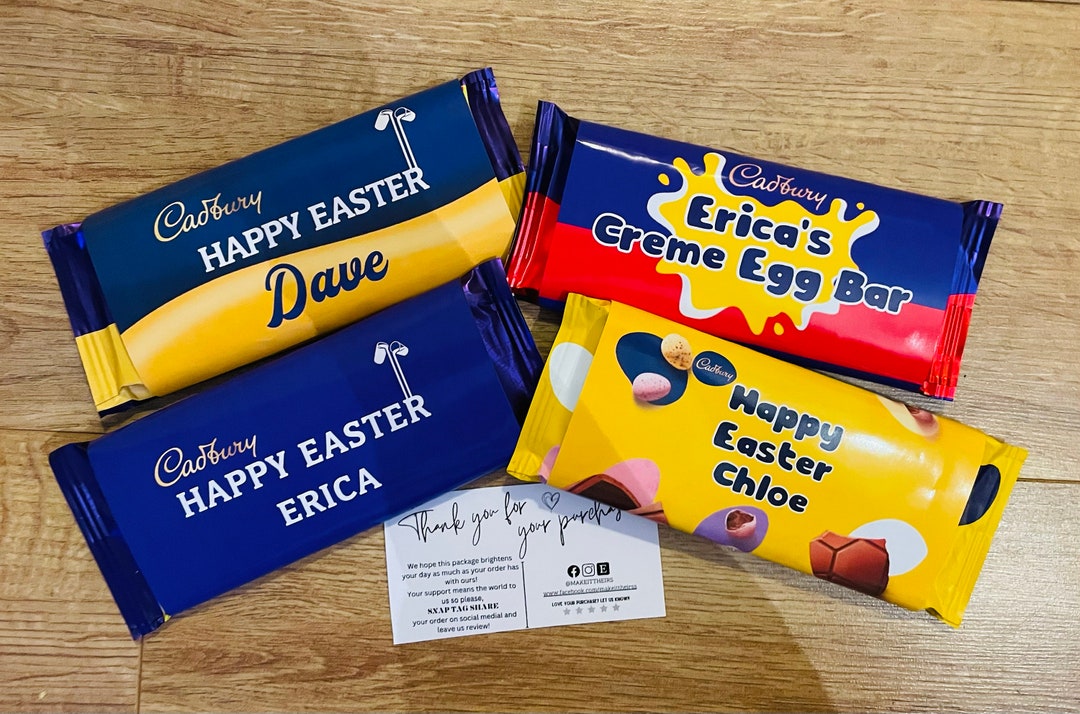 Custom Cadbury's Mini Eggs Bar, Creme Egg Bar, Caramel Bar and Dairy