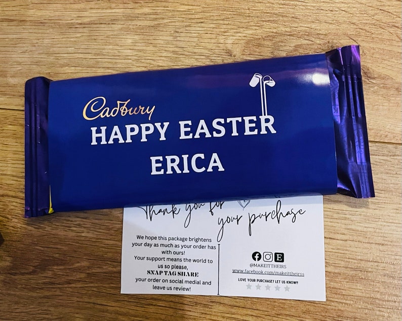 Custom Cadbury's Mini Eggs Bar, Creme Egg Bar, Caramel Bar and Dairy