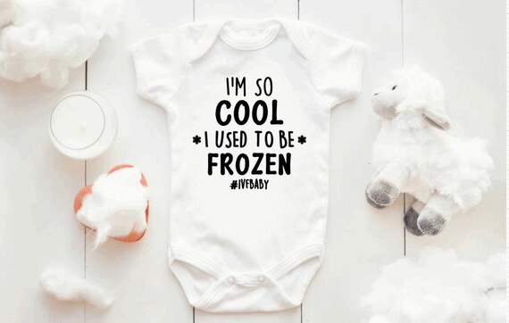 IVF Baby Grow, so Cool I'm Frozen Baby Grow Onesie, Baby Girl
