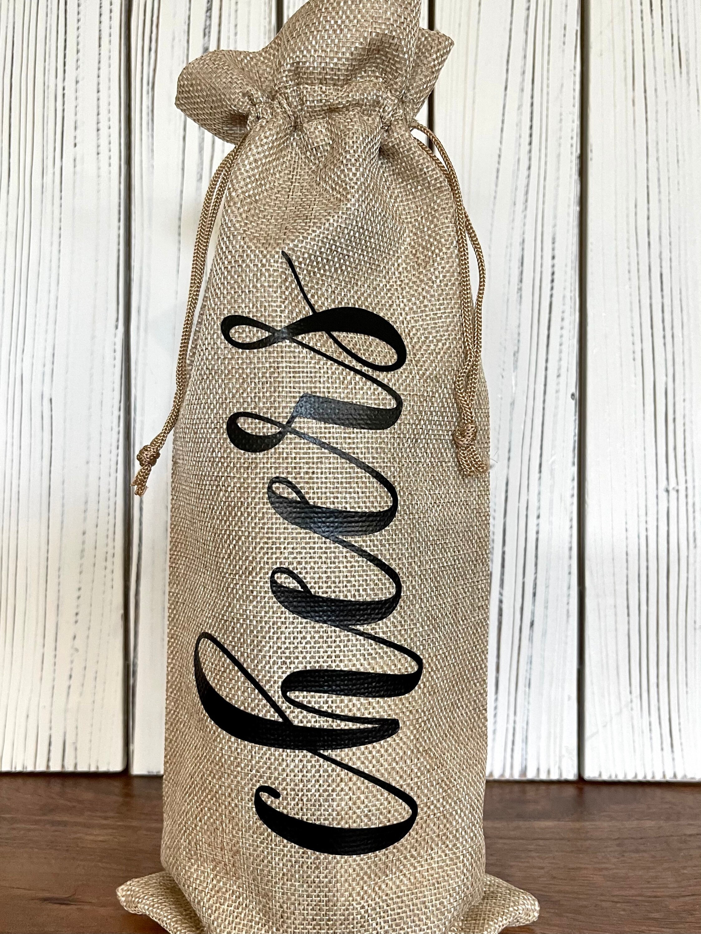 Cheers Wine bottle bag gift bag hostess gift housewarming Etsy