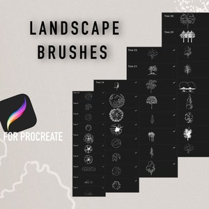 30 brushes for Procreate &quot;LANDSCAPE&quot;
