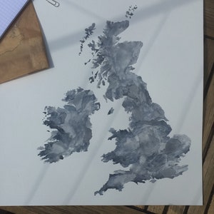 Personalisierte Lands End bis John O'Groats Route Map - A3
