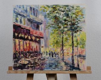 Urban art, landscape oil painting, autumn landscape, landscape art, interior painting