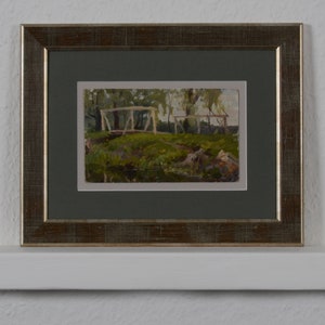 Summer landscape, landscape painting, vintage impressionism, oil painting, framed painting, living room decor