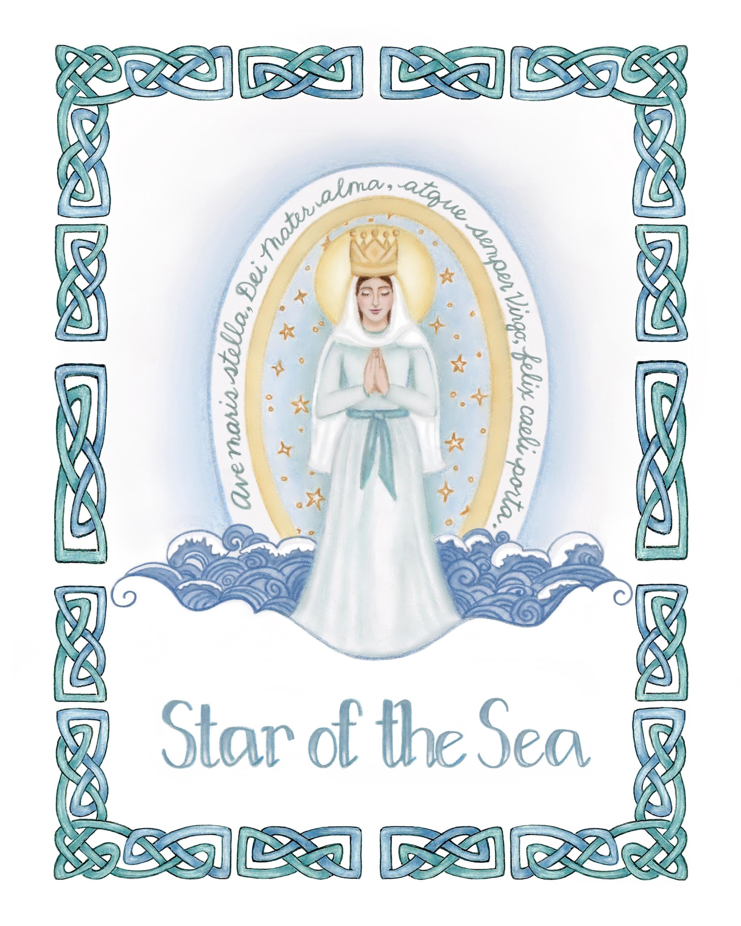 Mary, Our Lady Star of the Sea Art Print - Etsy