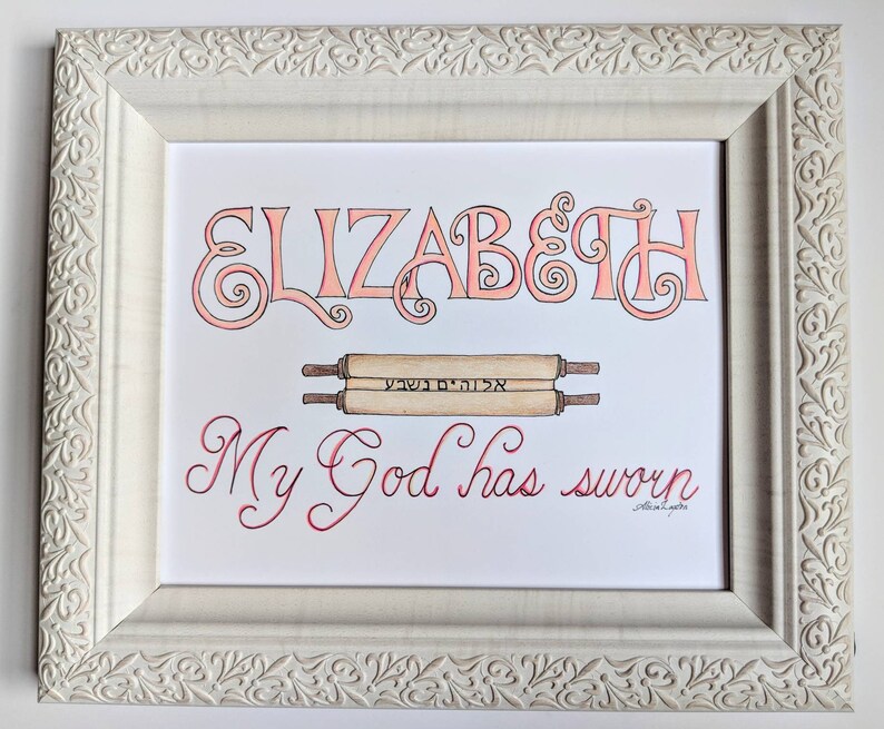 Elizabeth Unique Name Art Print Etsy
