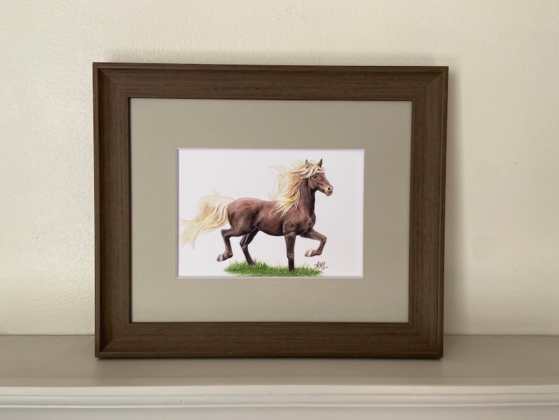 Horse/rocky Mountain Horse Art Print Original Artwork Etsy