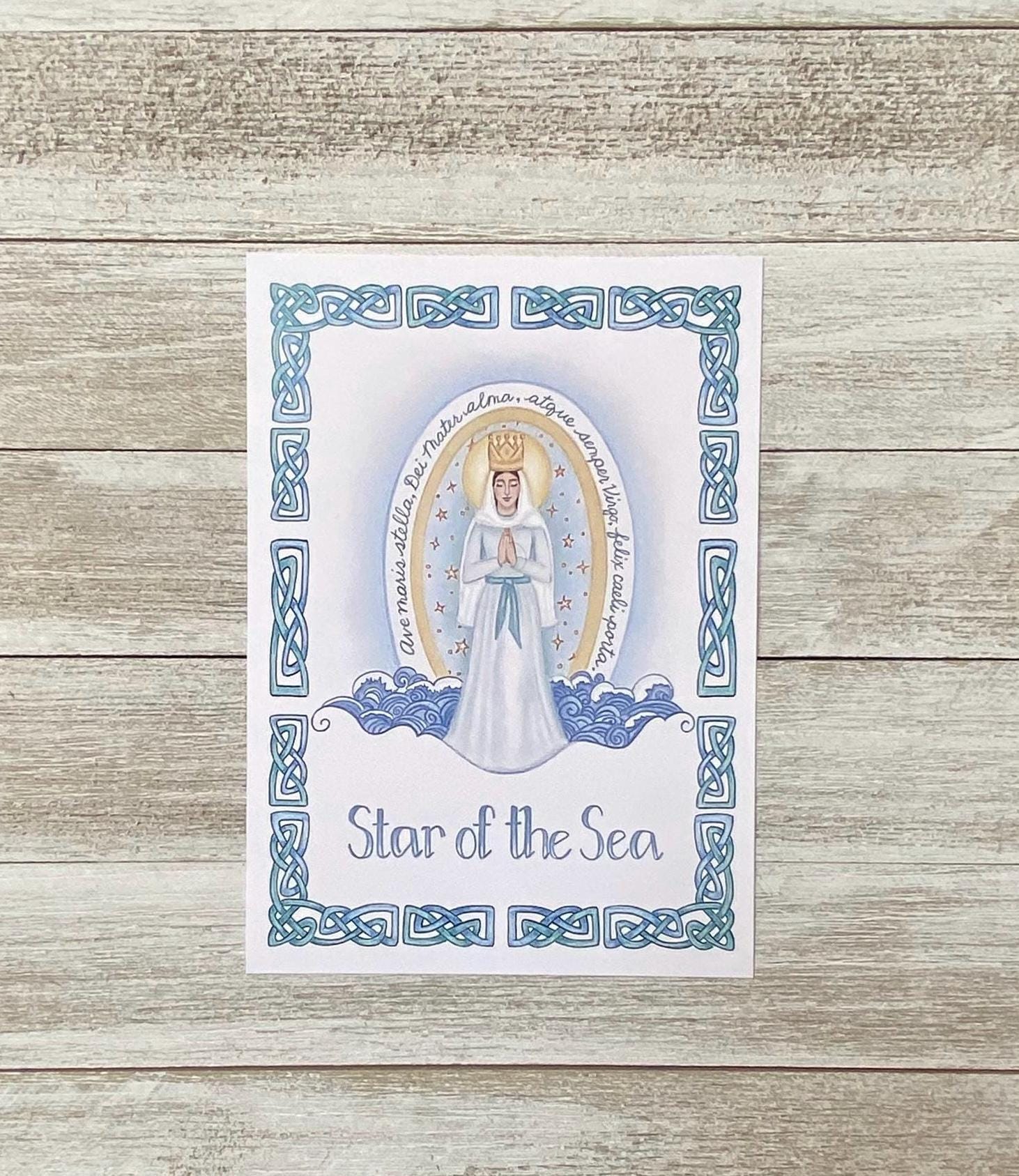 Mary, Our Lady Star of the Sea Art Print - Etsy