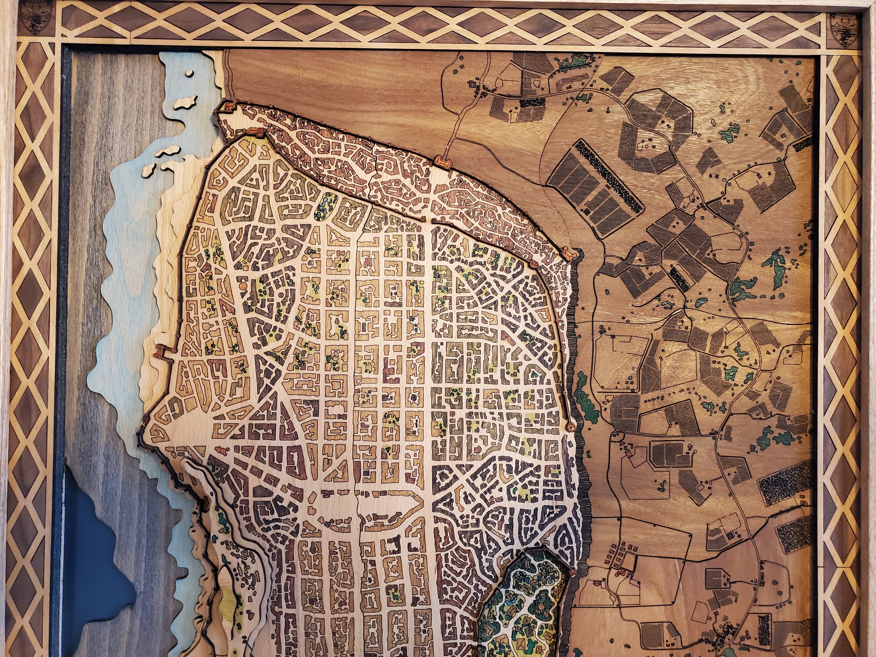 Dungeons and Dragons: Waterdeep 3D Laser-cut Hardwood Map - Etsy