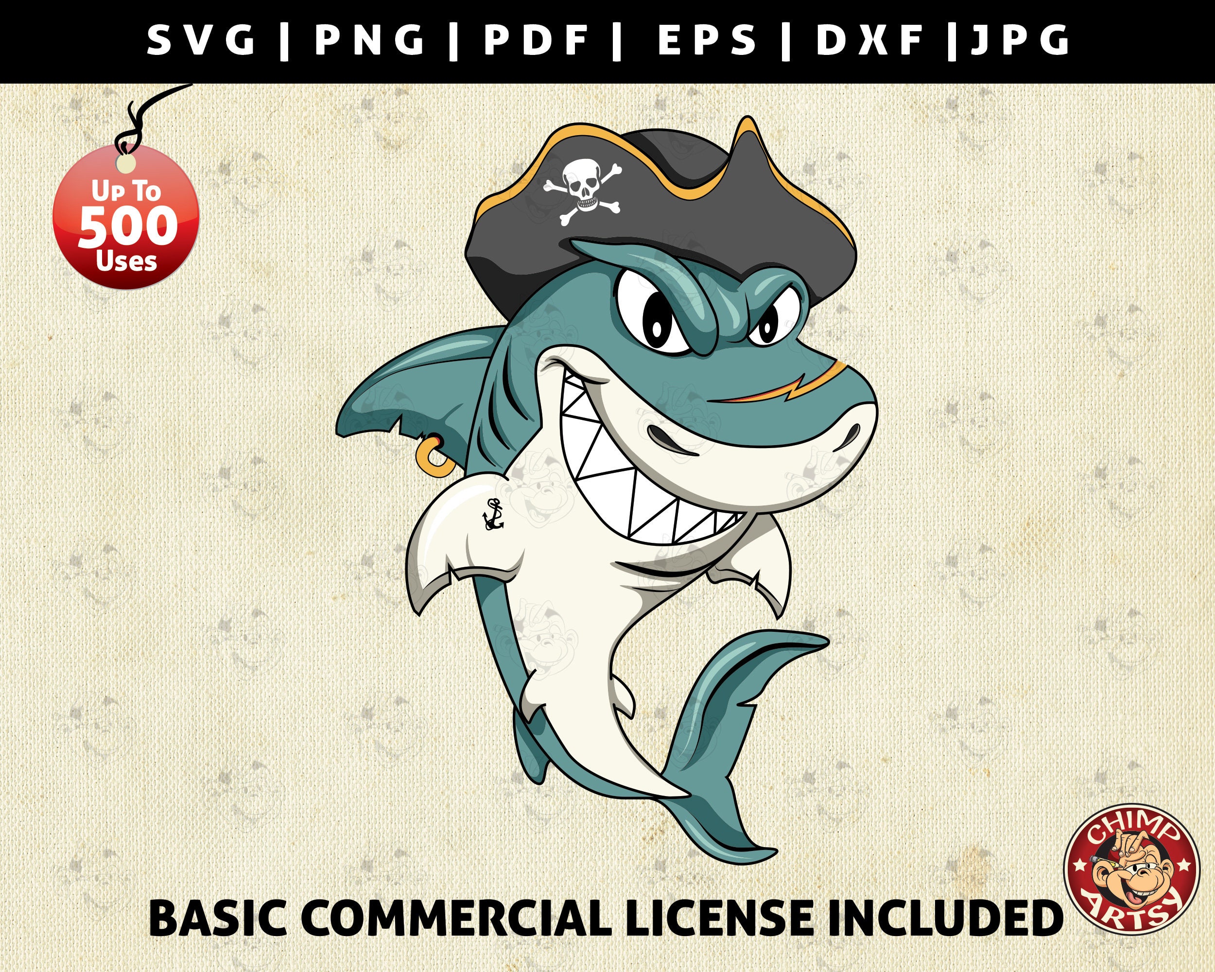 Download Baby Shark Svg Layered Print Graphic Decor Art Design Element Logo Nautical Pirate Themed Birthday Svg Png Dxf Clipart Vector Cut File