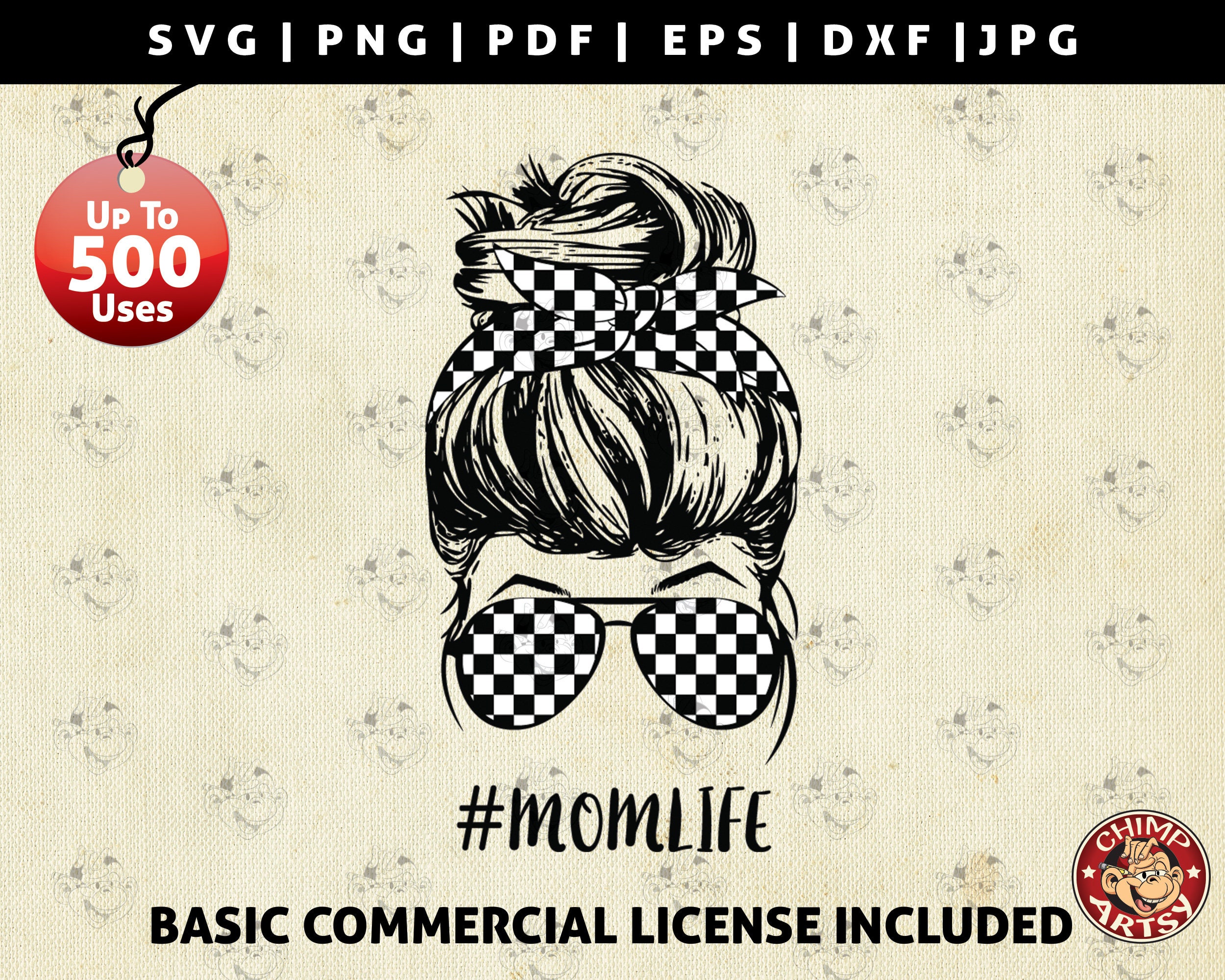 Download Race Car Racing Mom Life Svg Layered Print Sunglasses Messy Bun Graphic Design Element Art Logo Svg Eps Png Dxf Clipart Vector Cut File