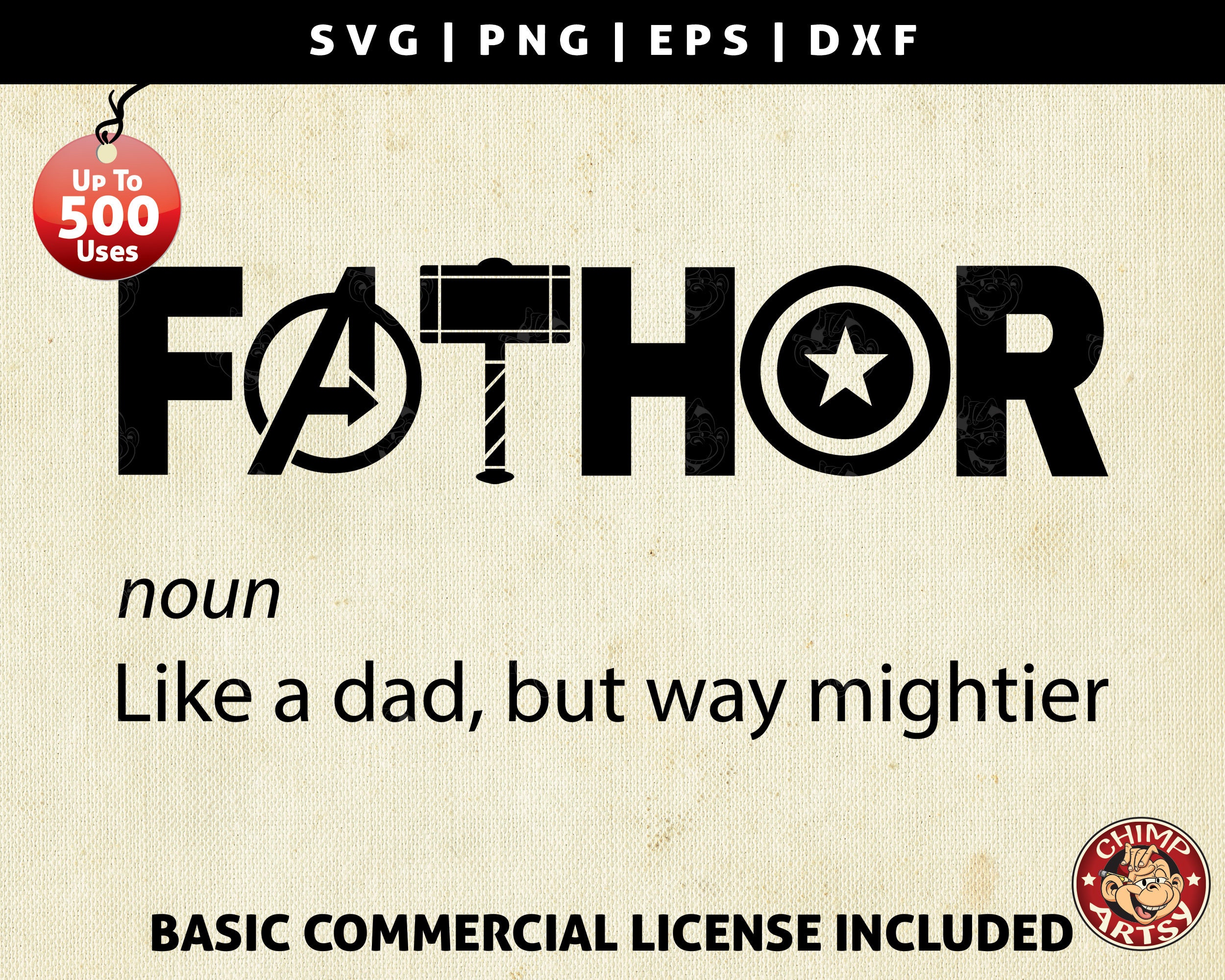 Download Fathor Svg Fathers Day Diy Kit Layered Print Graphic Design Element Art Decor Bonus Step Dad Marvel Svg Eps Png Dxf Clipart Vector Cut File