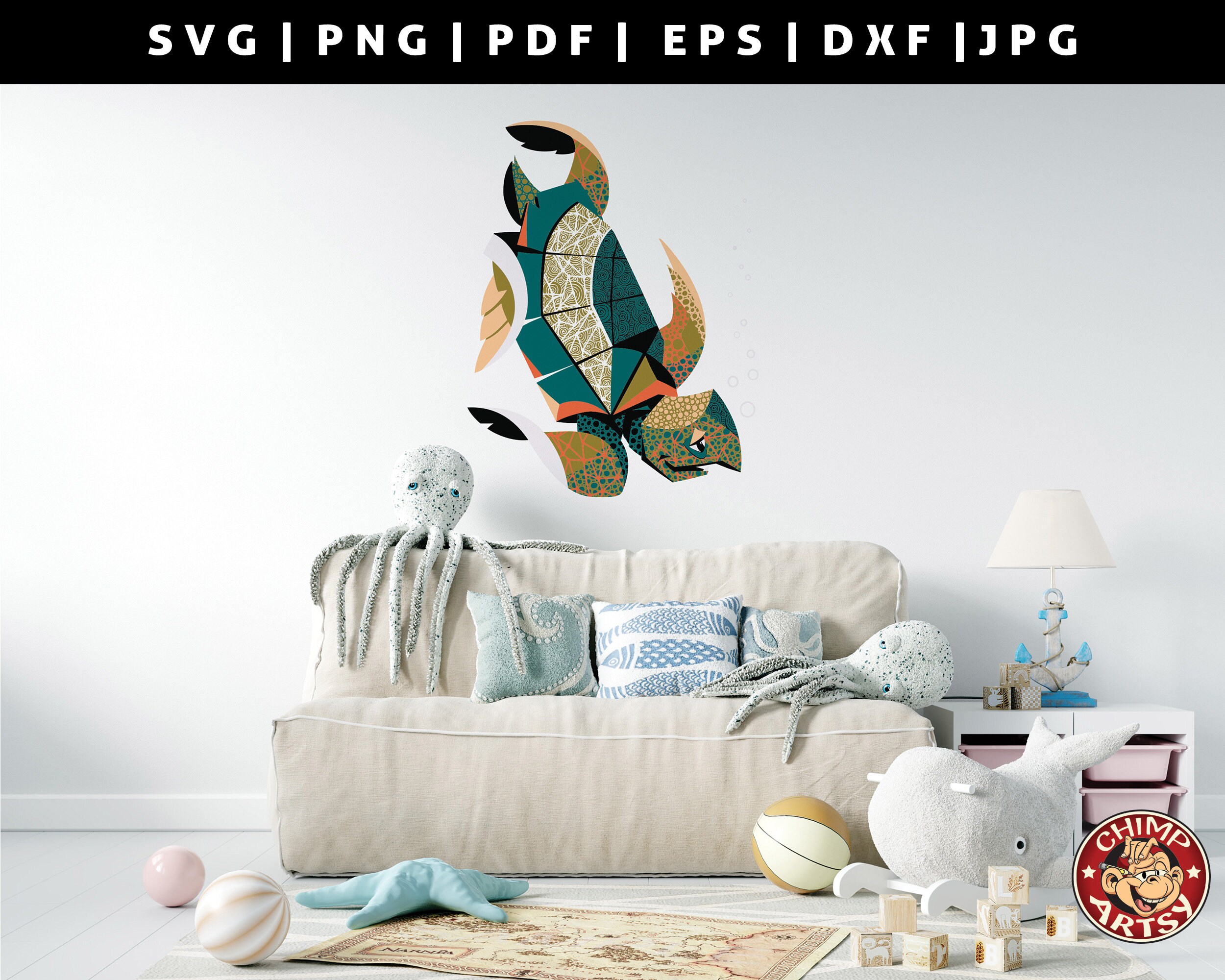Download Sea Turtle Svg Layered Print Graphic Decor Art Design Element Logo Nautical Ocean Animal Kingdom Turtle Svg Png Dxf Clipart Vector Cut File