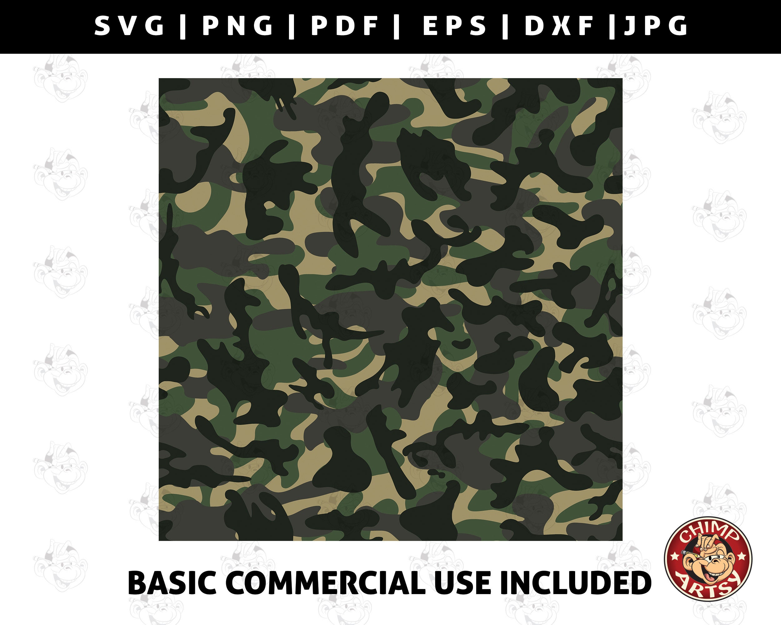 Download Woodland Camo Seamless Pattern Army Military Hunting Svg Bundle Print Cover Graphic Design Decor Art Logo Svg Png Eps Clipart Vector Cut